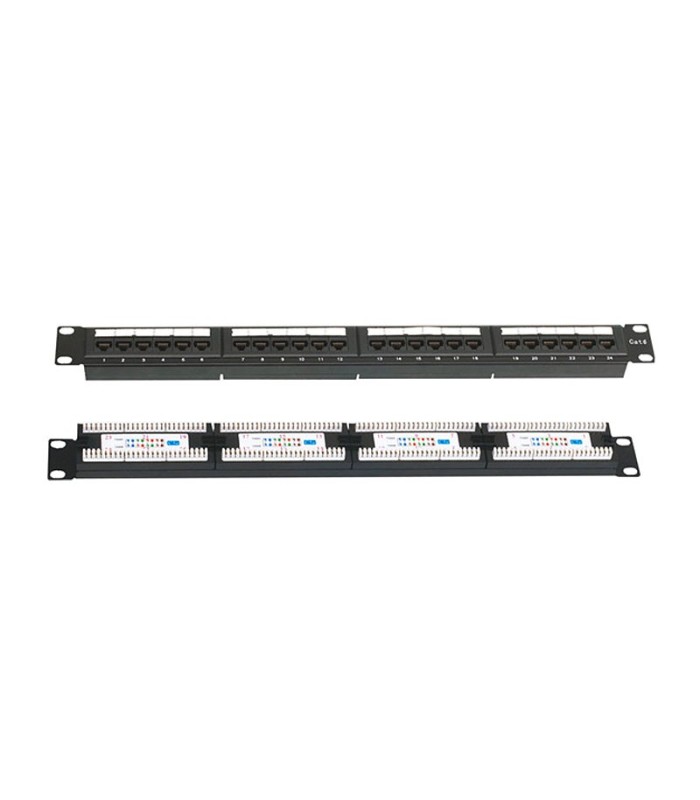 پچ پنل 24 پورت همراه با کیستون Cat6 UTP کی نت K-N1062