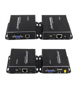 افزایش طول VGA بر روی کابل شبکه تا 300 متر با قابلیت KVM لایمستون LS-VKE300