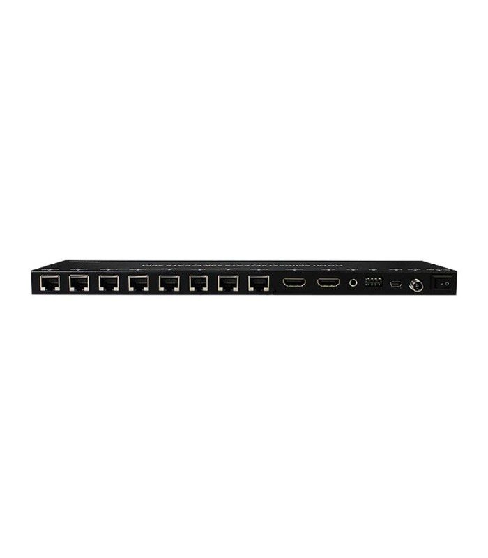 اسپلیتر 8 پورت HDMI با قابلیت انتقال روی کابل شبکه تا 50 متر همراه با 8 گیرنده فرانت FN-V189