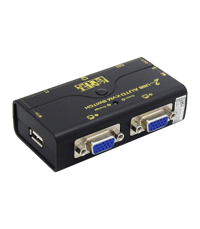کی وی ام سوئیچ 2 پورت VGA اتوماتیک همراه کابل کی نت پلاس KP-U622