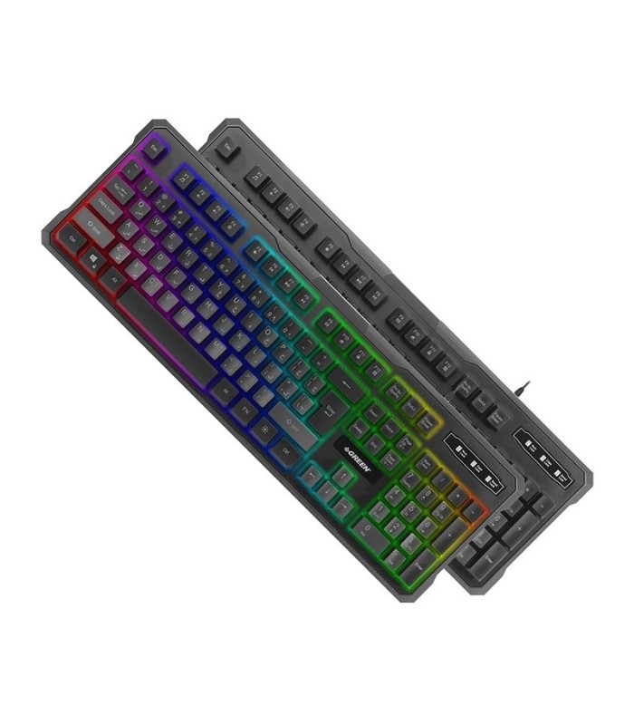 کیبورد باسیم گیمینگ گرین GK601-RGB با حروف فارسی