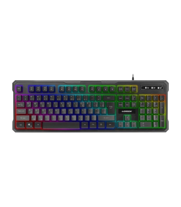 کیبورد باسیم گیمینگ گرین GK601-RGB با حروف فارسی
