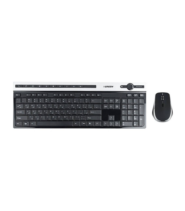 کیبورد و ماوس بی سیم گرین GKM-505W با حروف فارسی