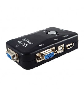 کی وی ام سوئیچ 2 پورت VGA دستی وی نت
