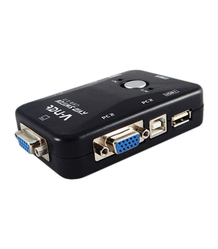 کی وی ام سوئیچ 2 پورت VGA دستی وی نت