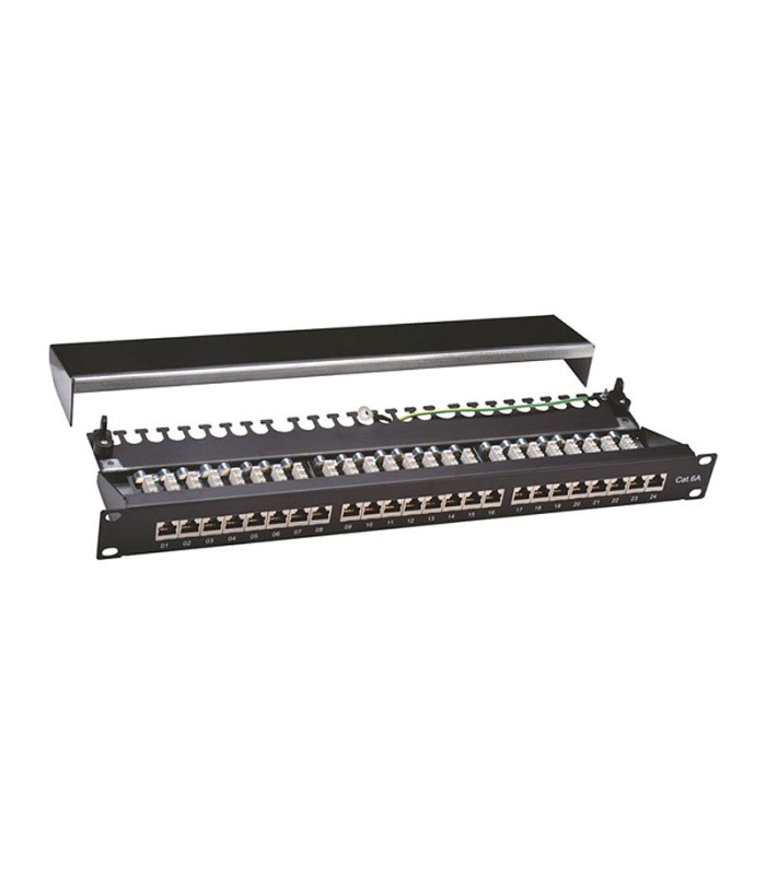 پچ پنل 24 پورت همراه با کیستون Cat6a STP کی نت K-N1122