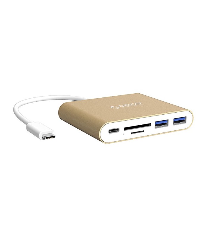 هاب 5 پورت Type C به USB 3.0 با درگاه کارت حافظه با قابلیت PD اوریکو RCC2A