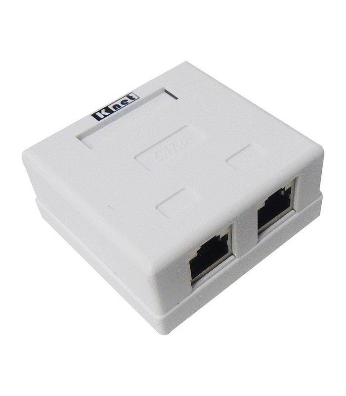باکس پریز شبکه روکار 2 پورت Cat6 کی نت K-N2040