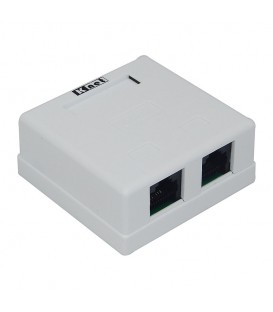 باکس پریز شبکه روکار 2 پورت Cat6 کی نت K-N2037