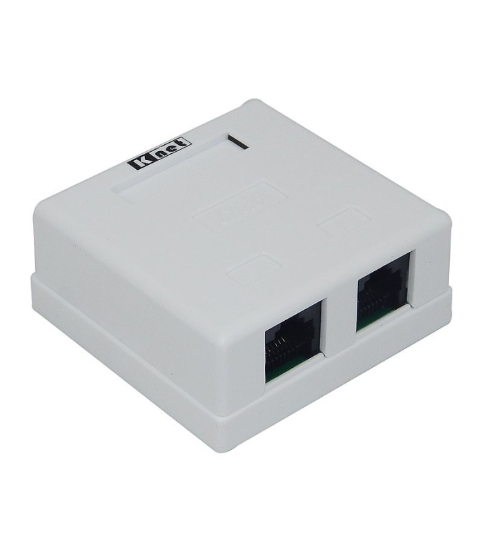 باکس پریز شبکه روکار 2 پورت Cat6 کی نت K-N2037