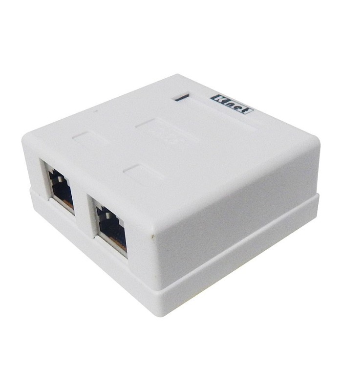 باکس پریز شبکه روکار 2 پورت Cat6 کی نت K-N1108