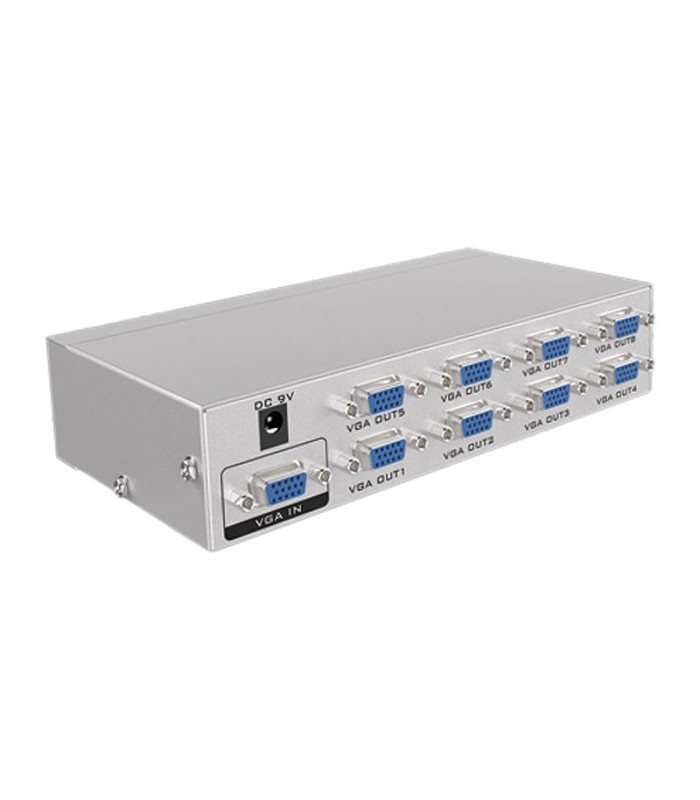 اسپلیتر 8 پورت VGA همراه آداپتور وی نت