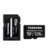 کارت حافظه microSDXC توشیبا UHS-I M203 کلاس 10 سرعت 100MBps ظرفیت 128 گیگابایت همراه با آداپتور SD