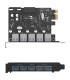 هاب 5 پورت USB 3.0 پشت کیس اوریکو PVU3-5O2I-V1