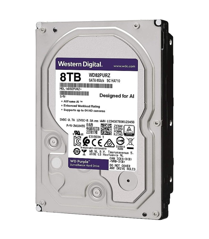 هارد دیسک اینترنال وسترن دیجیتال Purple WD82PURZ ظرفیت 8 ترابایت