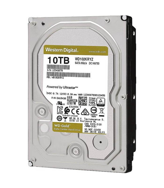 هارد دیسک اینترنال وسترن دیجیتال Gold WD102KRYZ ظرفیت 10 ترابایت
