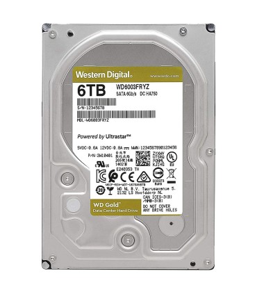 هارد دیسک اینترنال وسترن دیجیتال Gold WD6003FRYZ ظرفیت 6 ترابایت