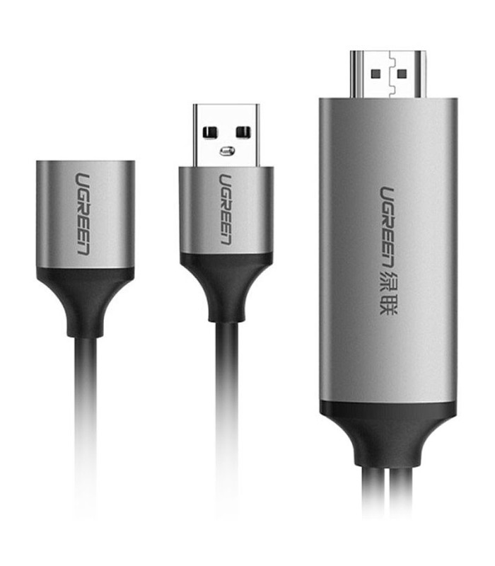 تبدیل USB 2.0 به HDMI با رزولوشن 1080p همراه پورت تقویت کننده USB 2.0 یوگرین 50291 CM151
