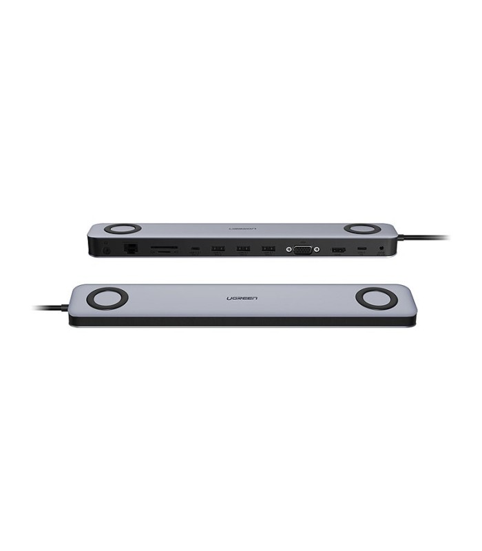 هاب 11 پورت Type C به 3.1 USB با پورت HDMI و LAN و Type C و درگاه کارت حافظه با قابلیت PD یوگرین 60188 CM235
