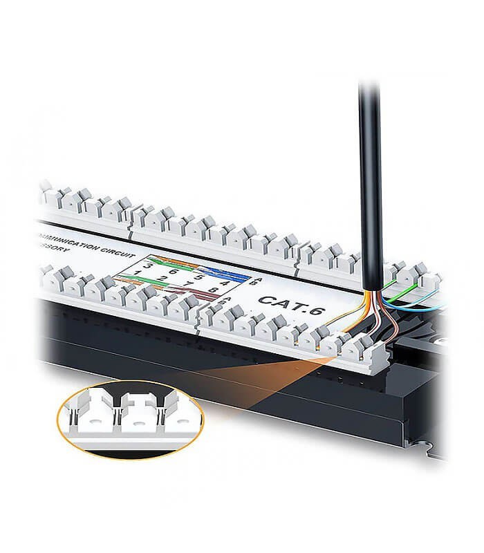 پچ پنل 24 پورت بدون کیستون Cat6 یوگرین 70423 NW126