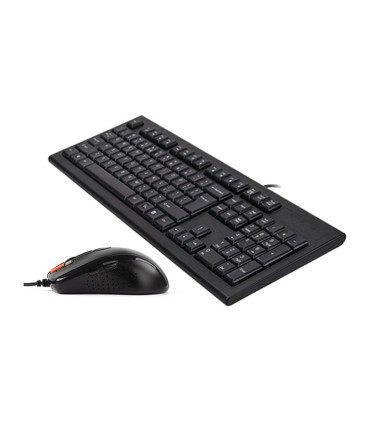 کیبورد و ماوس باسیم ای فورتک KR-8570FXS با حروف فارسی