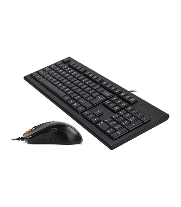 کیبورد و ماوس باسیم ای فورتک KR-8570FXS با حروف فارسی