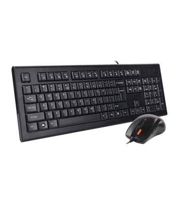 کیبورد و ماوس باسیم ای فورتک KR-8570FXS با حروف فارسی