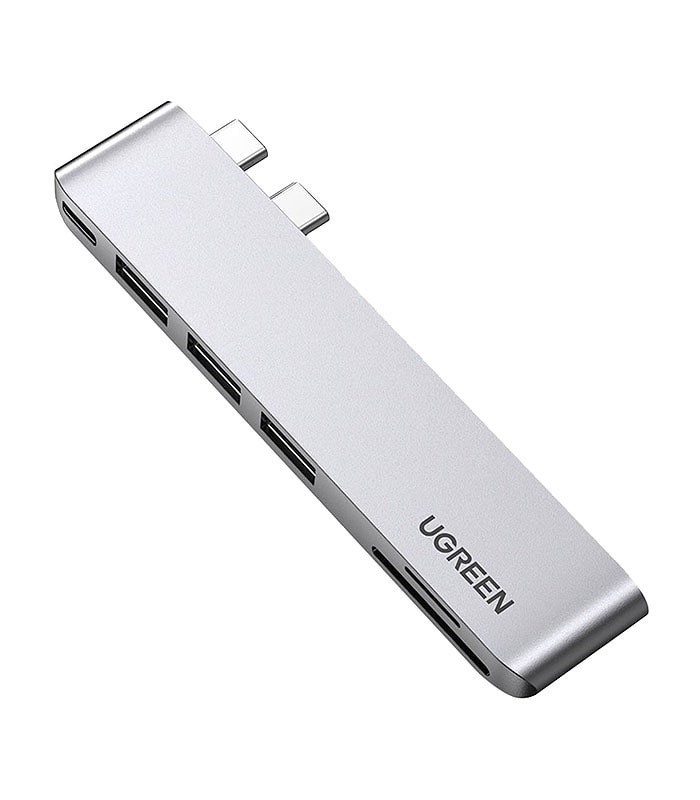 هاب 6 پورت Type C به USB 3.0 و درگاه کارت حافظه با قابلیت PD یوگرین 60560 CM251