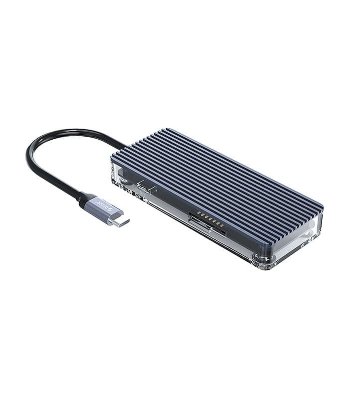 هاب 7 پورت Type C به USB 3.0 و پورت HDMI و درگاه کارت حافظه با قابلیت PD اوریکو WB-7P