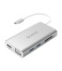 هاب 8 پورت Type C به USB 3.0 با پورت HDMI و VGA و LAN و درگاه کارت حافظه با قابلیت PD اوریکو ADS3