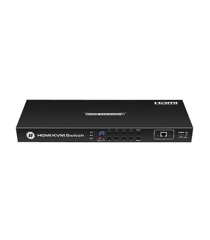 کی وی ام سوئیچ 8 پورت HDMI با ریموت کنترل لایمستون LS-HK0801