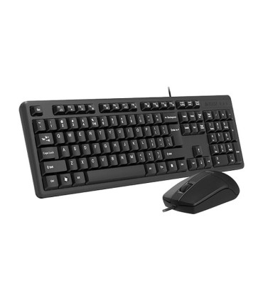 کیبورد و ماوس باسیم ای فورتک KK-3330S با حروف فارسی