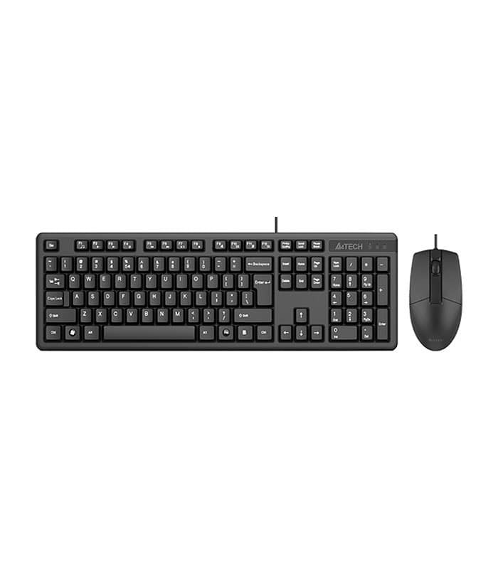 کیبورد و ماوس باسیم ای فورتک KK-3330S با حروف فارسی