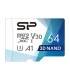 کارت حافظه microSDXC سیلیکون پاور Superior Pro کلاس 10 سرعت 100MBps ظرفیت 64 گیگابایت همراه با آداپتور SD