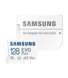 کارت حافظه microSDXC سامسونگ EVO Plus کلاس 10 سرعت 130MBps ظرفیت 128 گیگابایت همراه با آداپتور SD