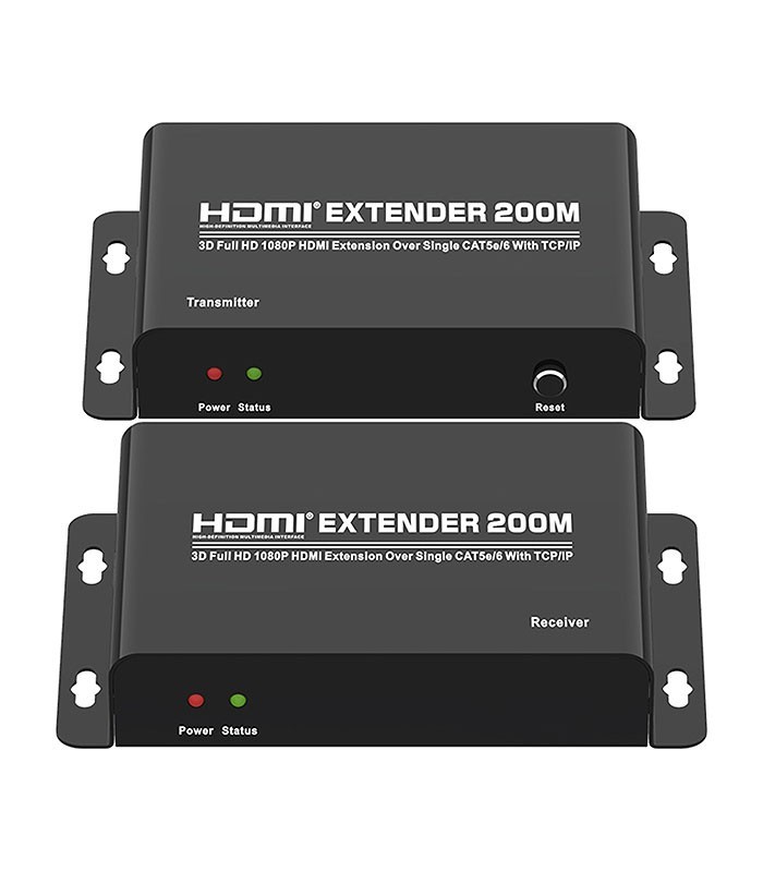 افزایش طول HDMI بر روی کابل شبکه تا 200 متر تی سی تی TC-HEX-200RP