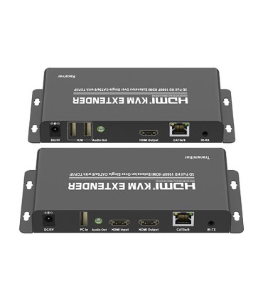 افزایش طول HDMI و USB بر روی کابل شبکه تا 200 متر تی سی تی TC-KEX-200P