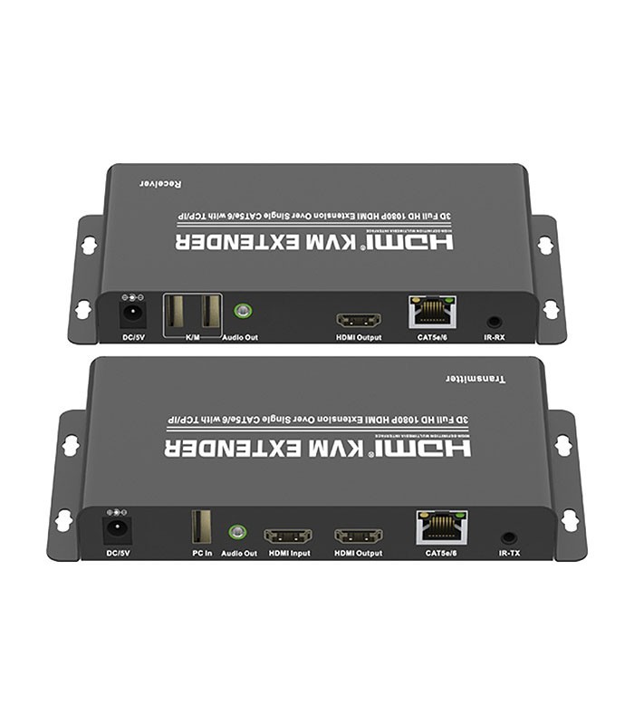 افزایش طول HDMI و USB بر روی کابل شبکه تا 200 متر تی سی تی TC-KEX-200P