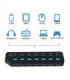 هاب 7 پورت USB 3.0 کلید دار همراه آداپتور فرانت FN-U3H701S