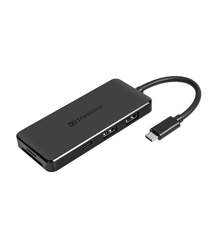 هاب 6 پورت Type C به USB 3.1 و درگاه کارت حافظه با قابلیت PD ترنسند HUB5C