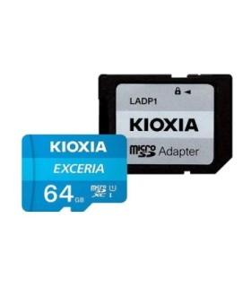 کارت حافظه microSDHC کیوکسیا EXCERIA کلاس 10 سرعت 100MBps ظرفیت 64 گیگابایت همراه با آداپتور SD