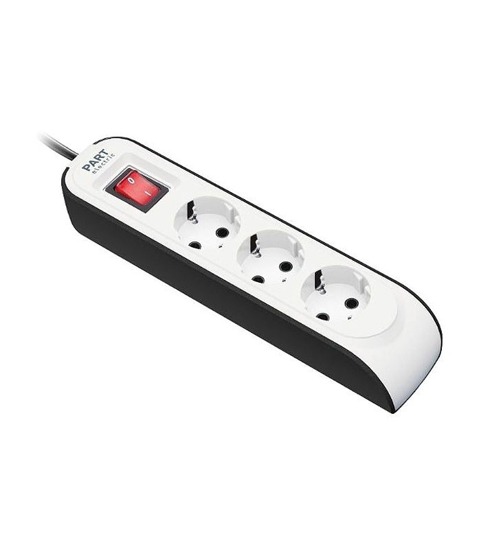 چند راهی برق 3 خانه پارت الکتریک PE8760 با کابل 1.8 متر