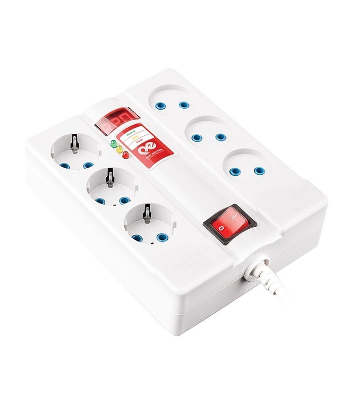 محافظ برق 6 خانه با کابل 3 متر پارت الکتریک PE7381