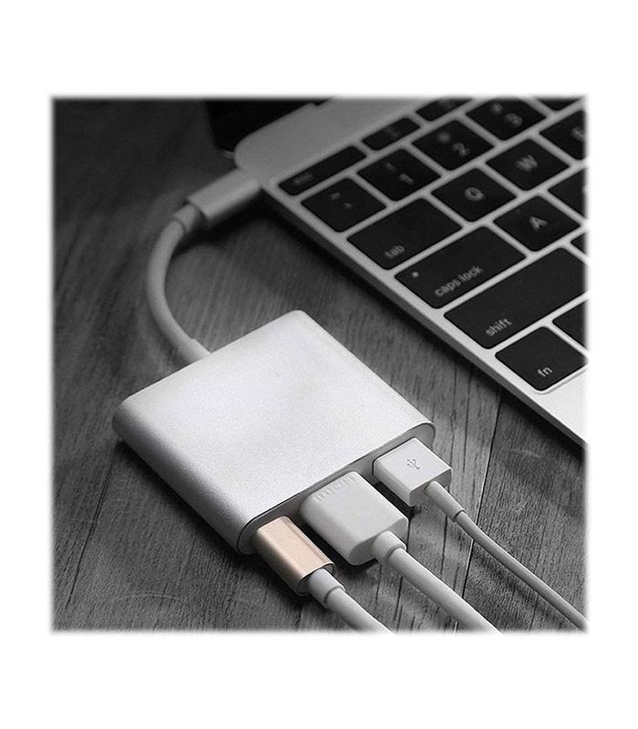 هاب 3 پورت Type C به 3.0 USB با پورت HDMI و Type C وی نت V-COUC30HU