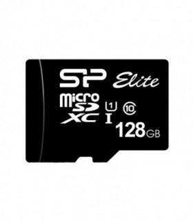 کارت حافظه microSDXC سیلیکون پاور Elite کلاس 10 سرعت 85MBps ظرفیت 128 گیگابایت همراه با آداپتور SD