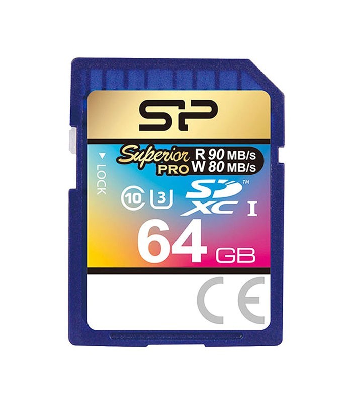 کارت حافظه SDXC سیلیکون پاور Superior Pro کلاس 10 سرعت 90MBps ظرفیت 64 گیگابایت