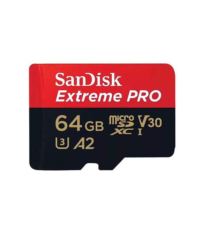 کارت حافظه microSDXC سن دیسک Extreme PRO کلاس 10 سرعت 200MBps ظرفیت 64 گیگابایت همراه با آداپتور SD