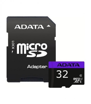 کارت حافظه microSDHC ای دیتا Premier کلاس 10 سرعت 80MBps ظرفیت 32 گیگابایت همراه با آداپتور SD