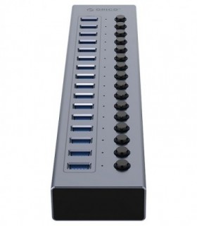 هاب 16 پورت USB 3.0 کلید دار همراه آداپتور اوریکو BT2U3-16AB