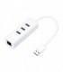 هاب 4 پورت USB 3.0 با پورت LAN تی پی لینک UE330
